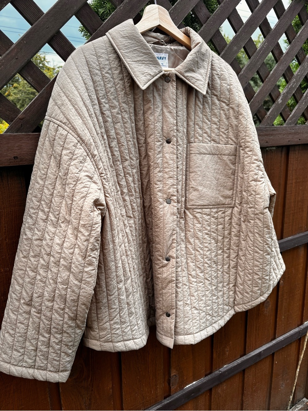 Old Navy Oversized Lightweight Water-Resistant Quilted Jacket | Size XL